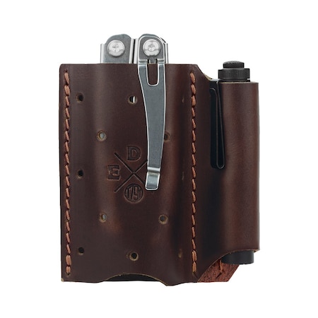 1791 Everyday Carry Leather Pocket Tool Pouch for Multitool, Pen / Pen Light, Cash / Cards for Pocket Carry WEB-PK-DUO-BUR-A